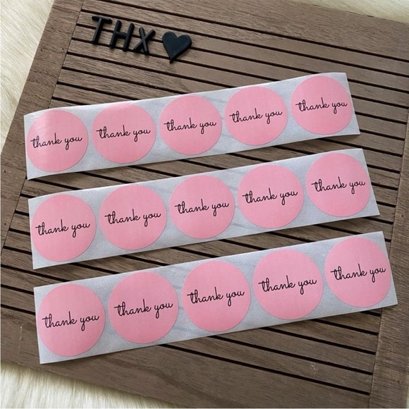 120ct Thank You Round Stickers 1.5” - Picture 3 of 6